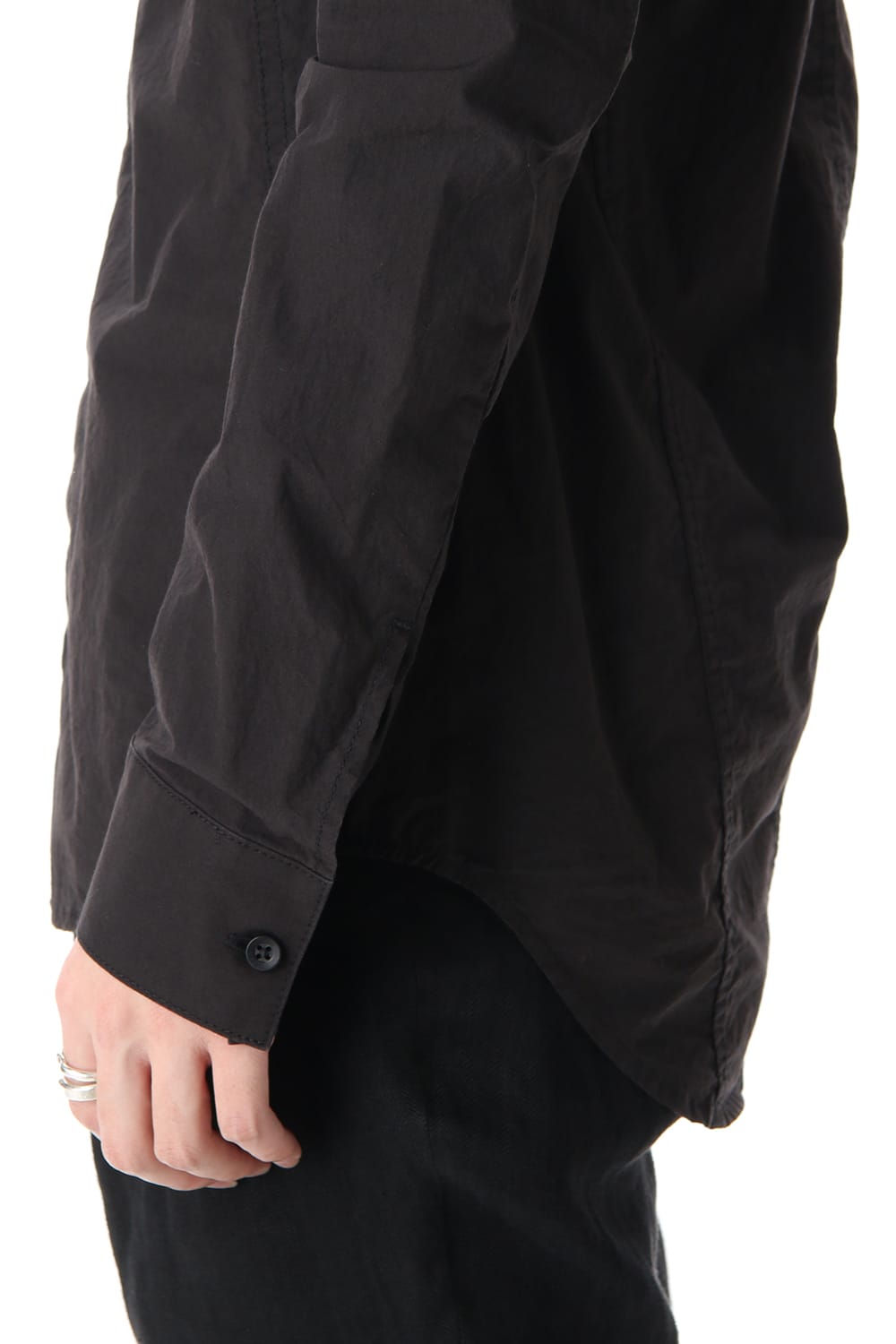 Light Typewriter Buckling Shirt Black