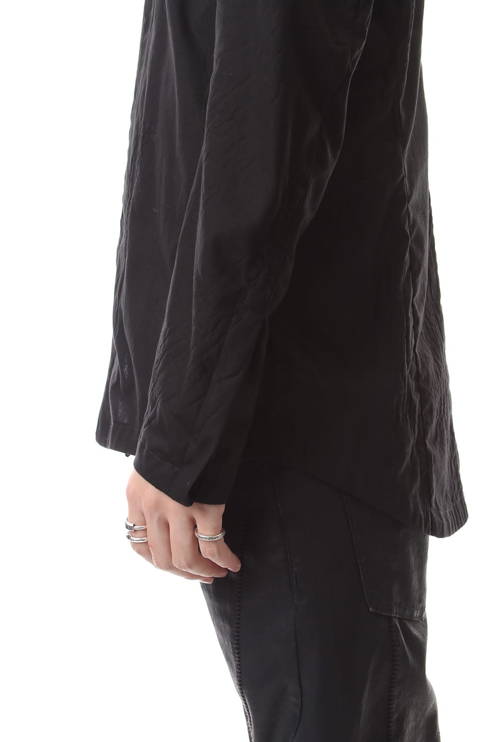 Charcoal Texture Emboss Broadcloth Minimal Shirt