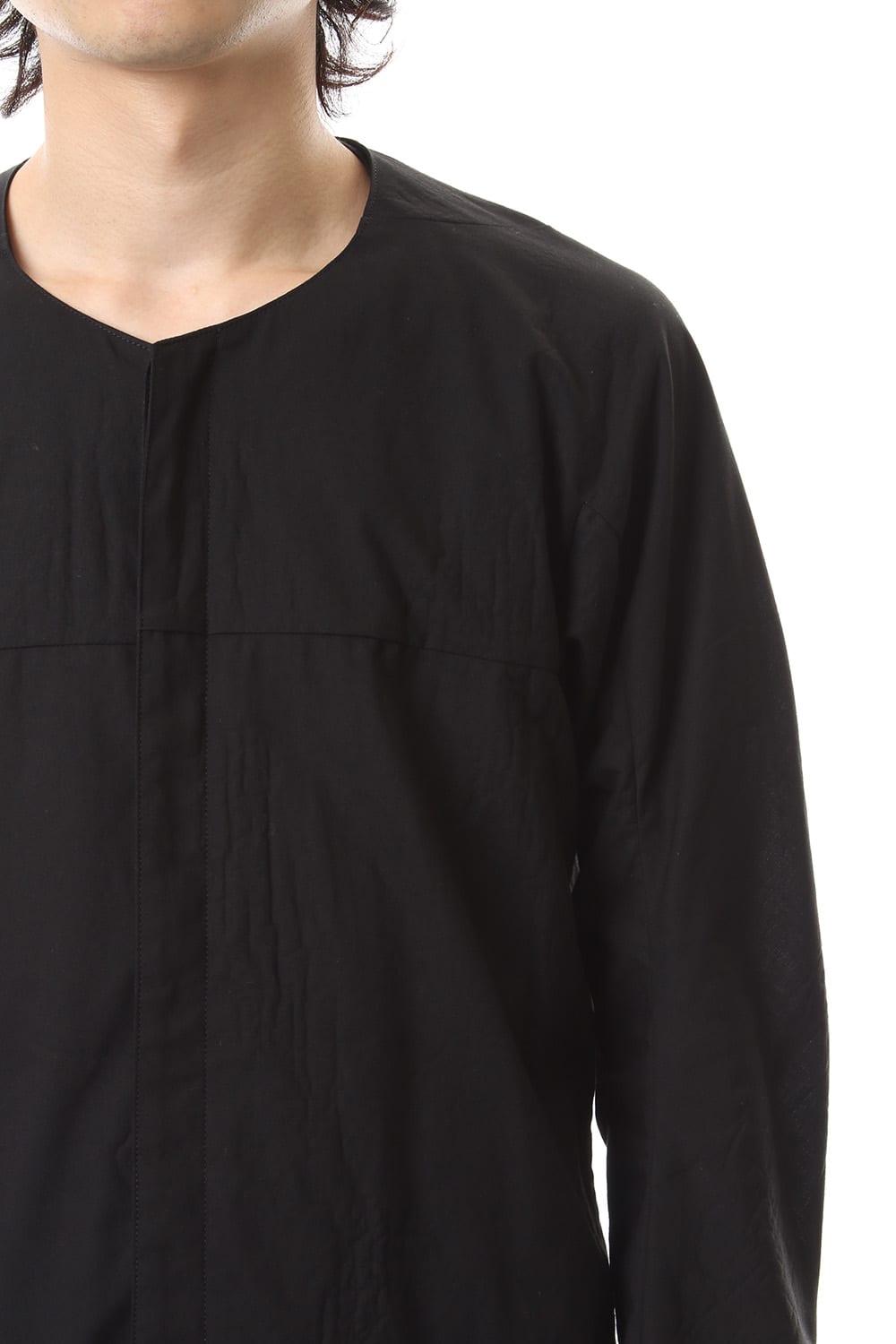 Charcoal Texture Emboss Broadcloth Minimal Shirt