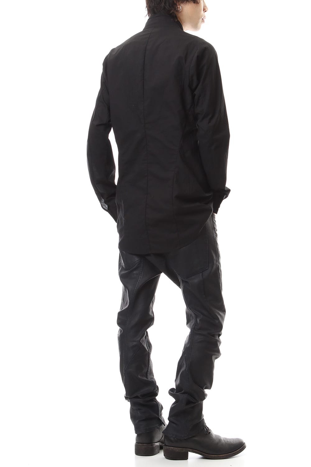 Charcoal Texture Emboss Broadcloth Long Shirt