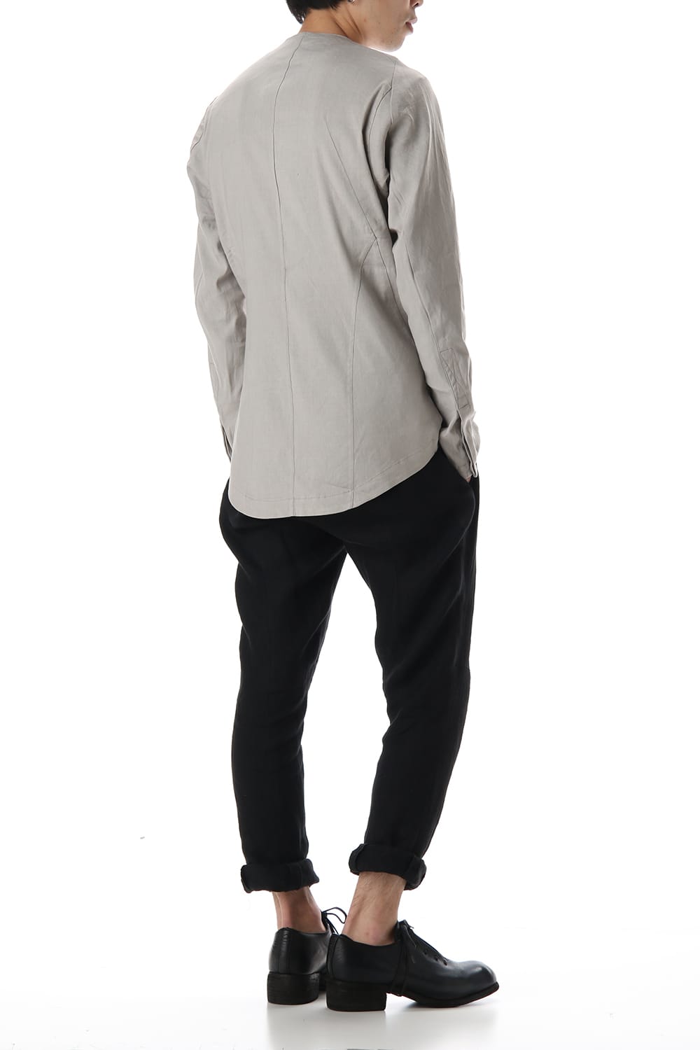 Stretch Linen × Viscose Minimal Shirt