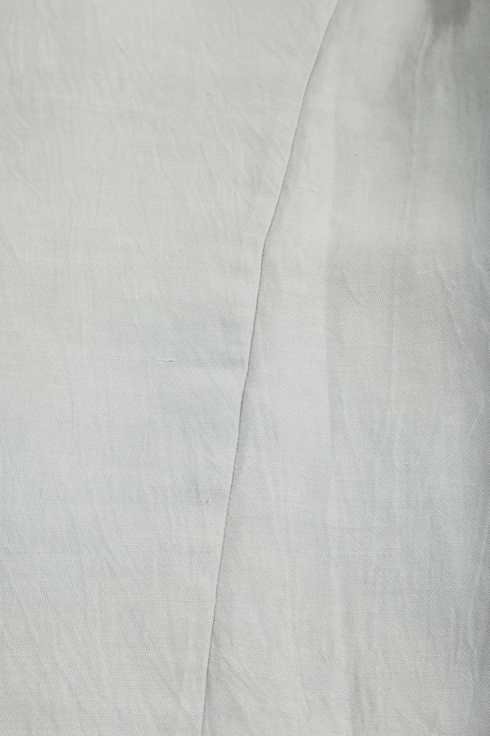 リネン×レーヨンハーフスリーブシャツ Dusty White