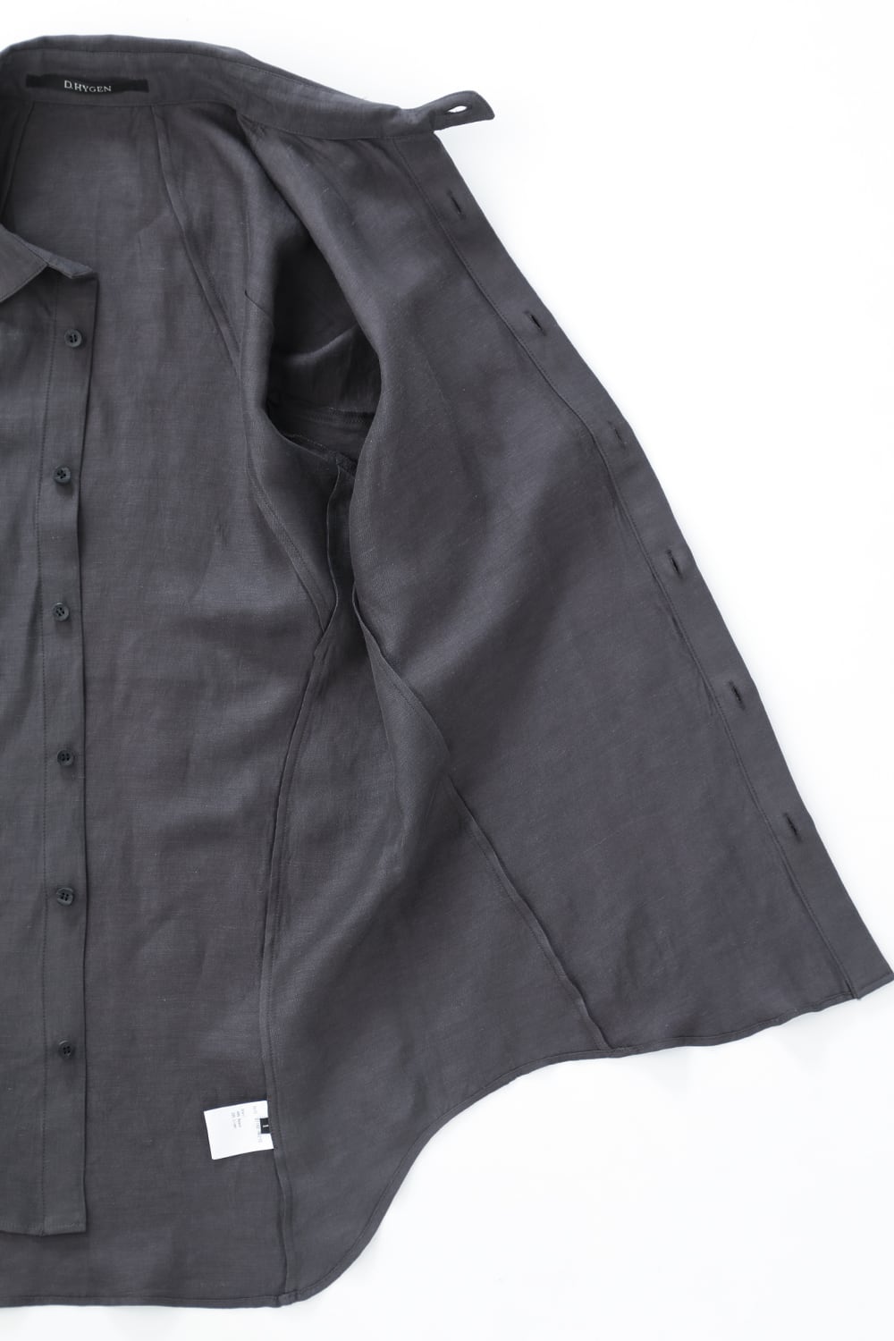 リネン×レーヨンハーフスリーブシャツ Charcoal