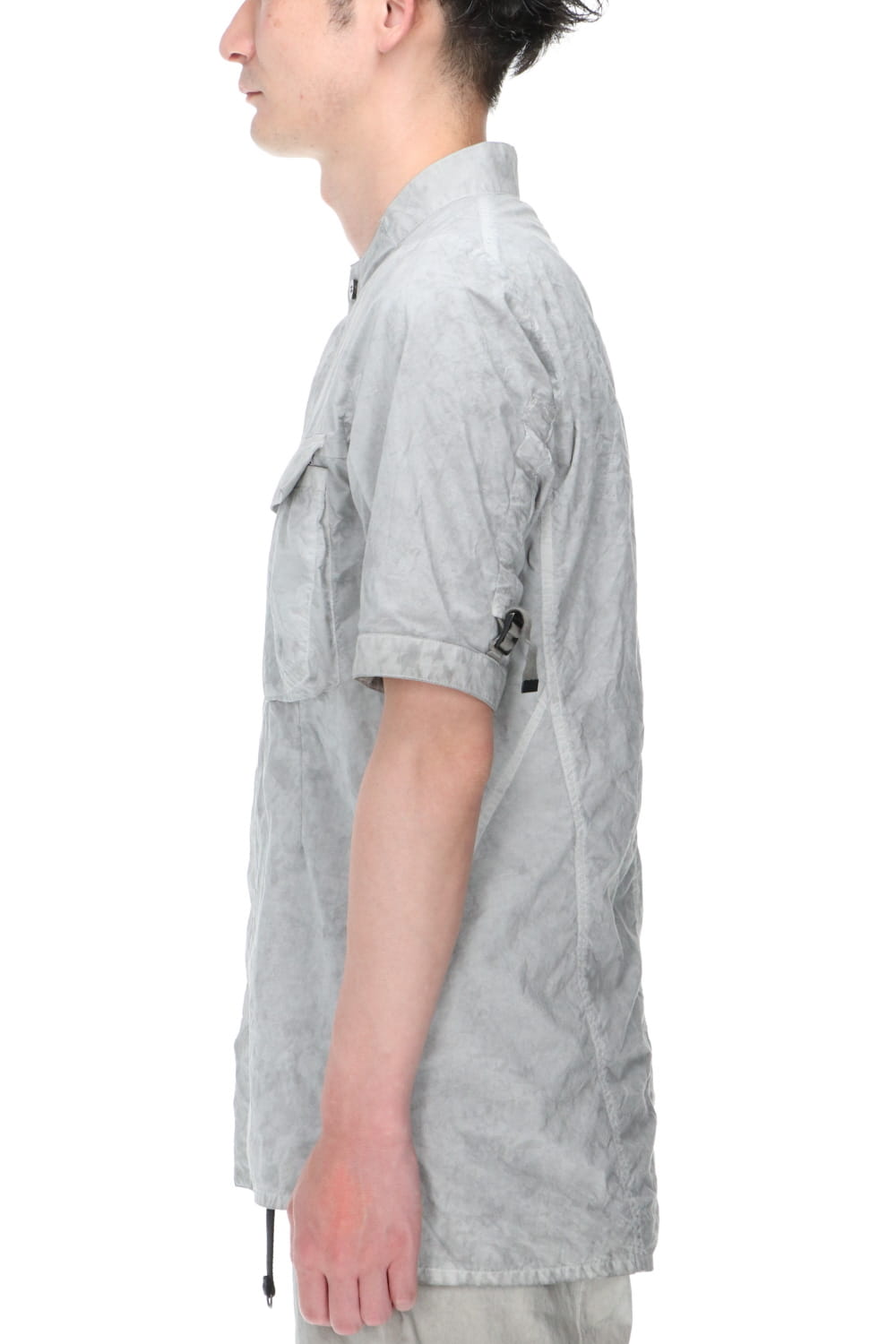 塩縮加工NCダンプミリタリーハーフスリーブシャツ Black