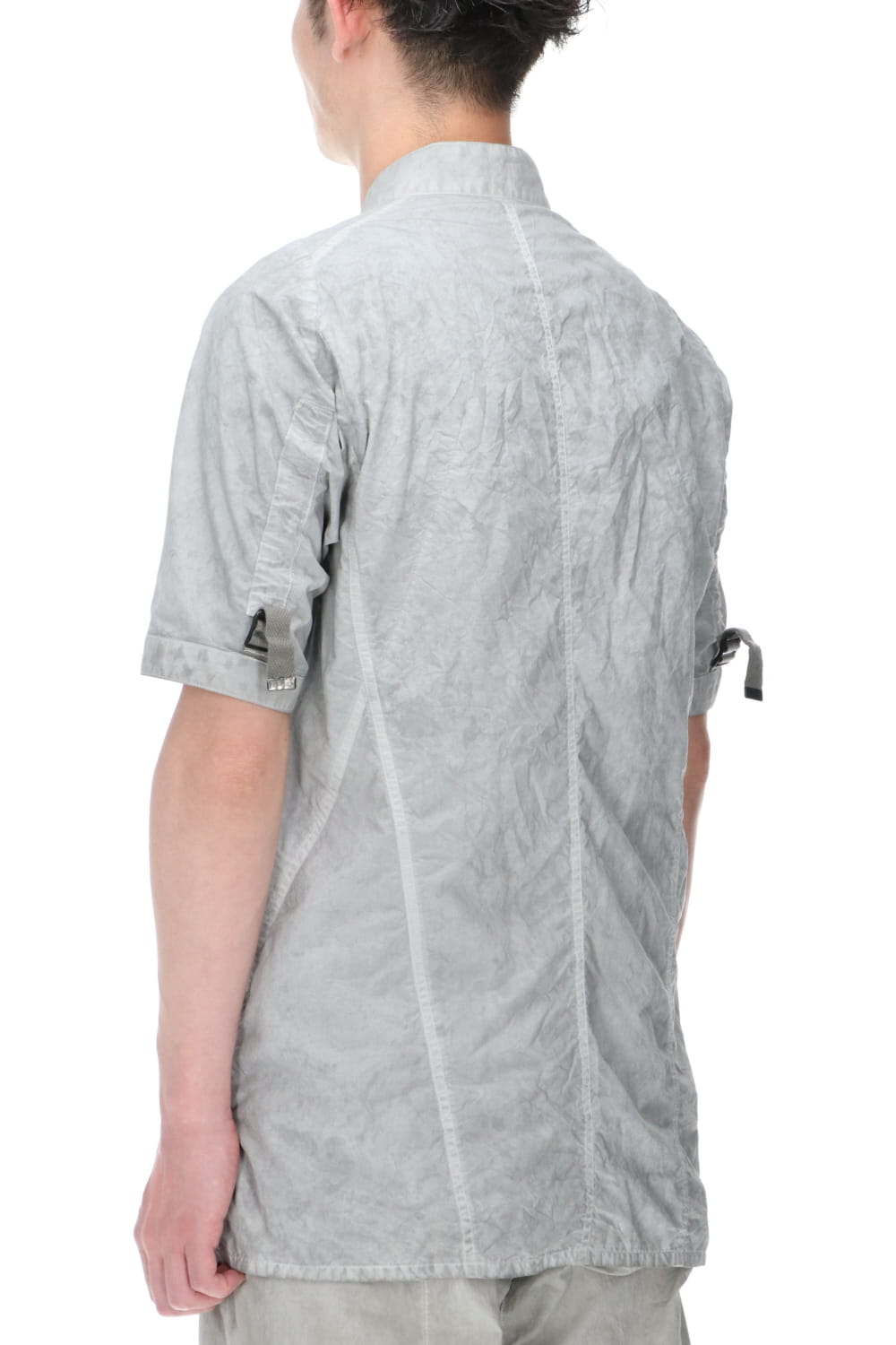 塩縮加工NCダンプミリタリーハーフスリーブシャツ Black