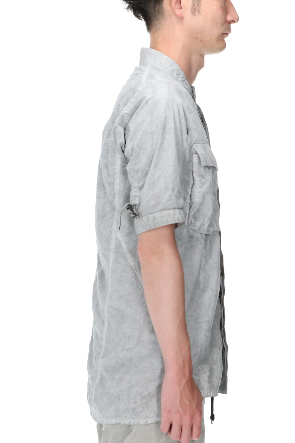 塩縮加工NCダンプミリタリーハーフスリーブシャツ Black