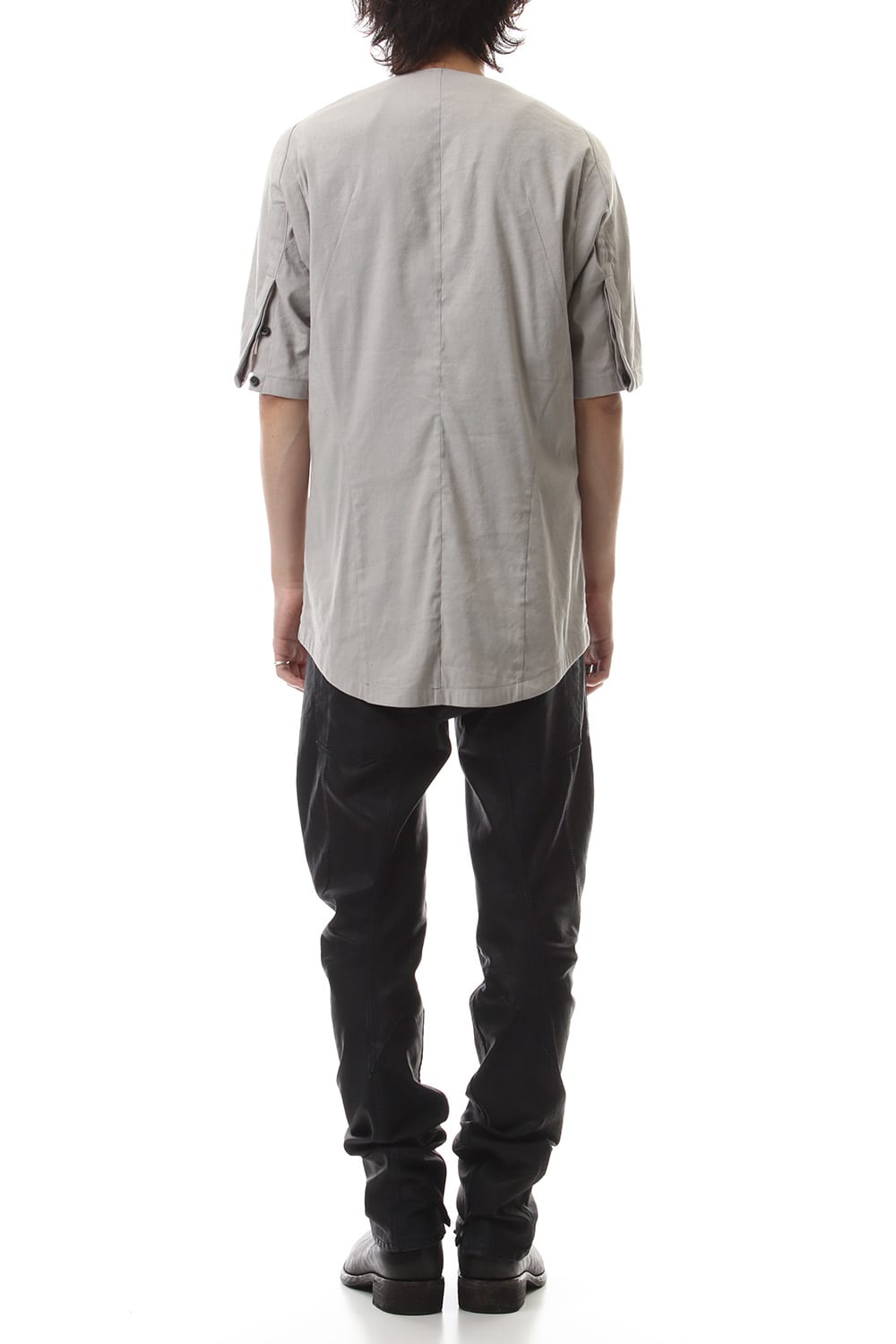 Stretch Linen × Viscose Minimal S/S Shirt