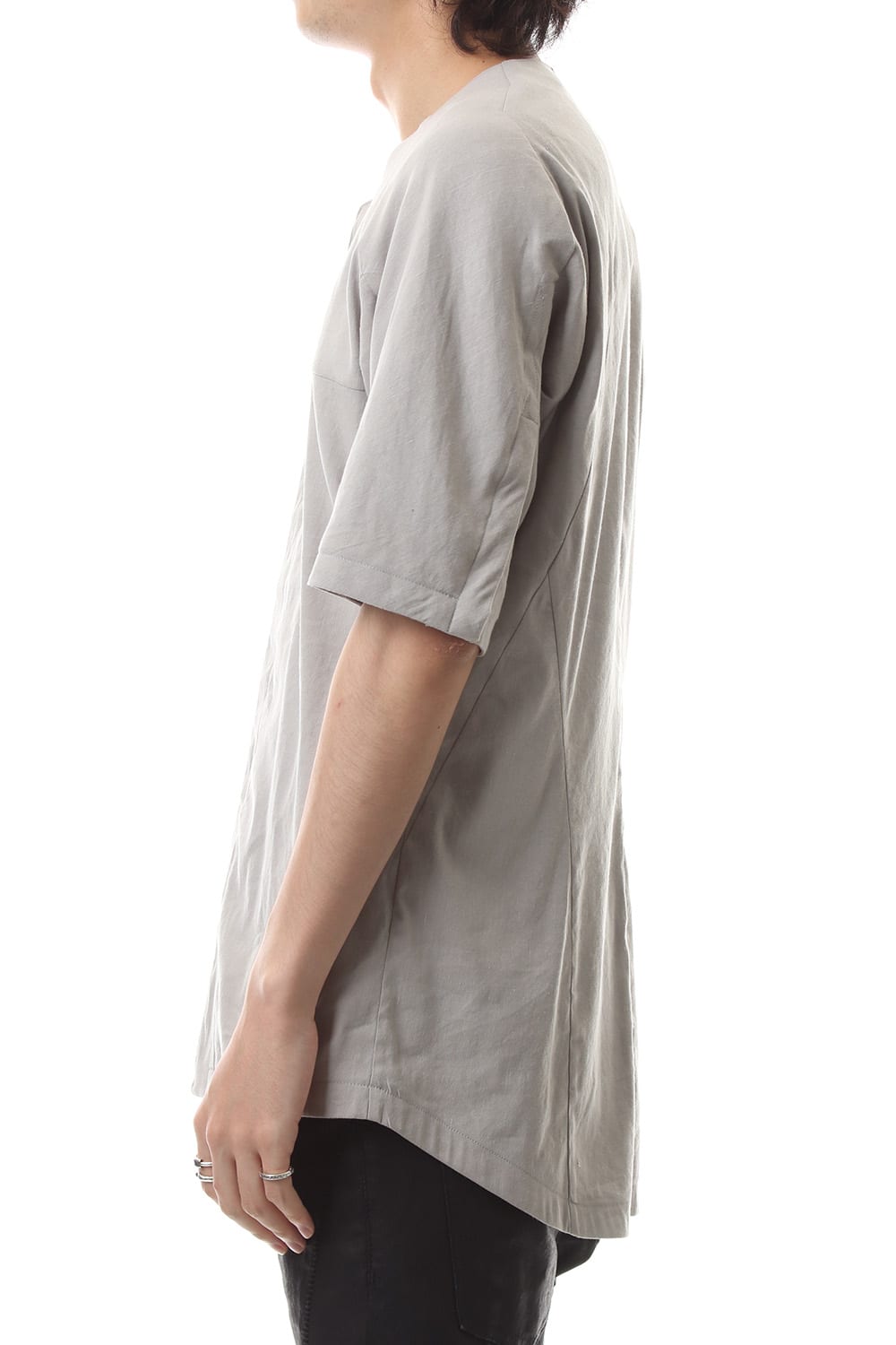 Stretch Linen × Viscose Minimal S/S Shirt