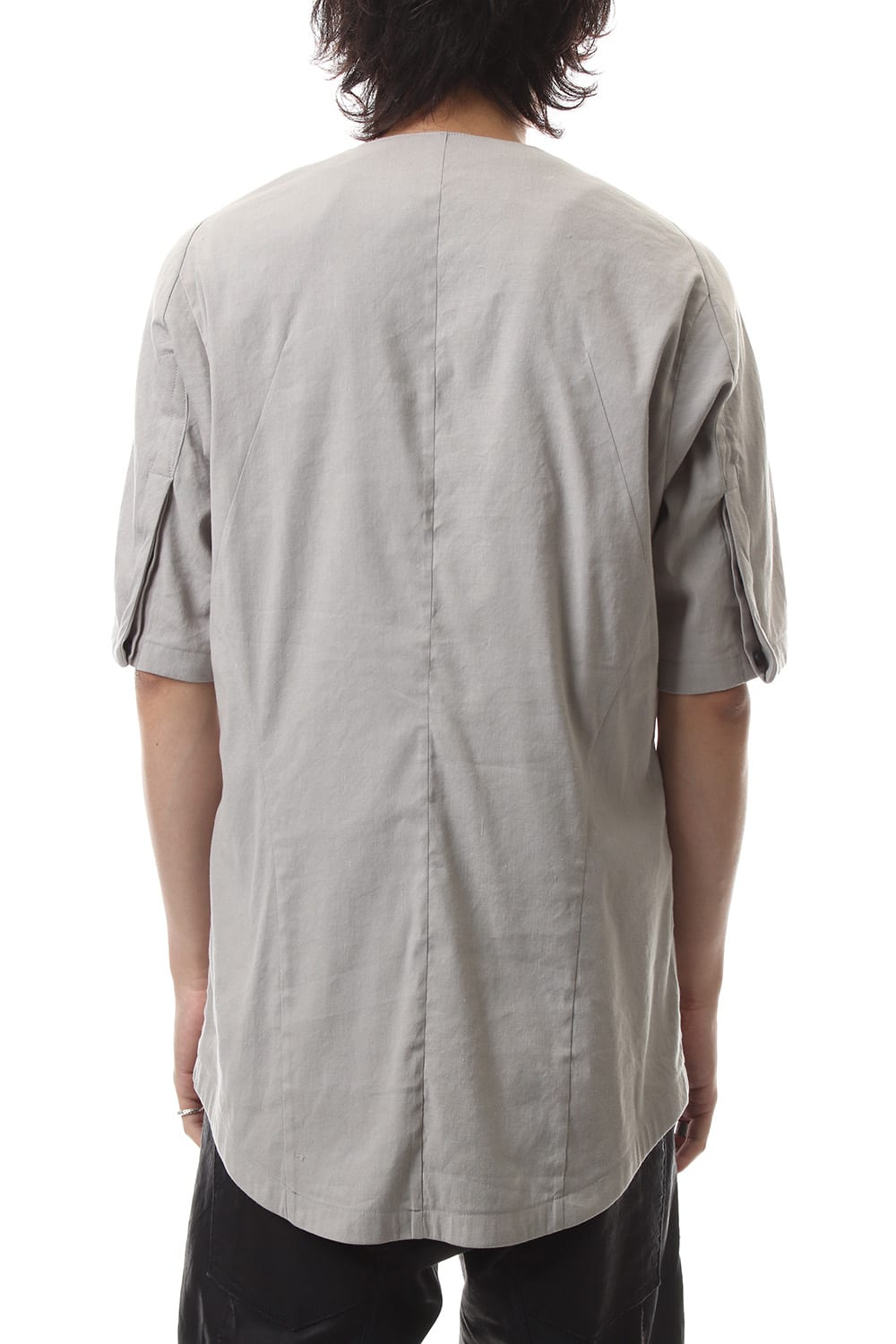 Stretch Linen × Viscose Minimal S/S Shirt