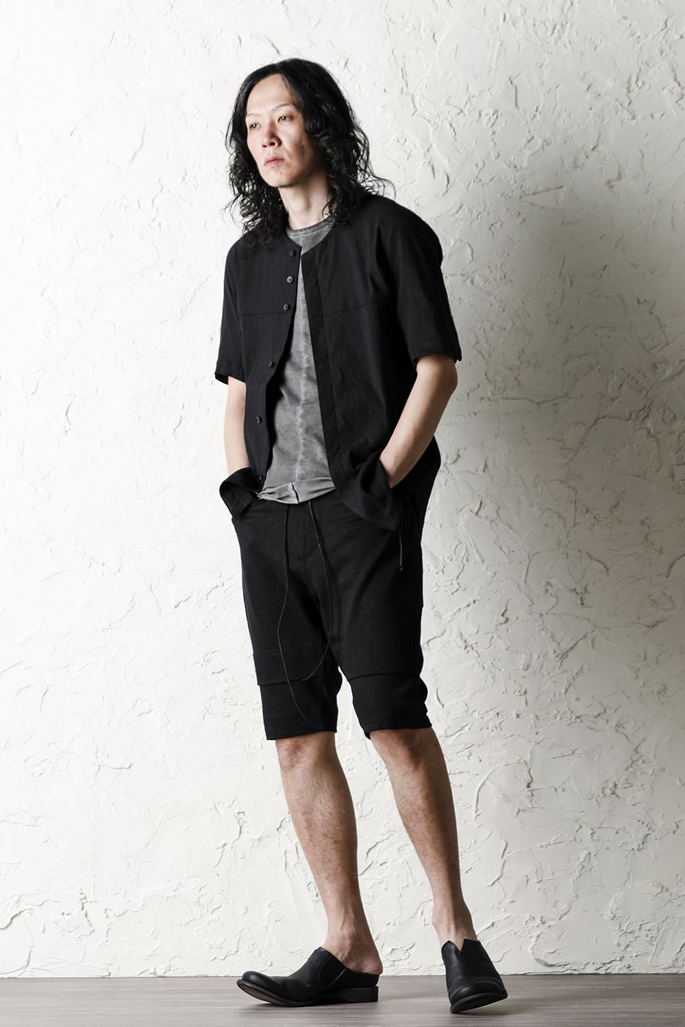 Stretch Linen × Viscose Minimal S/S Shirt