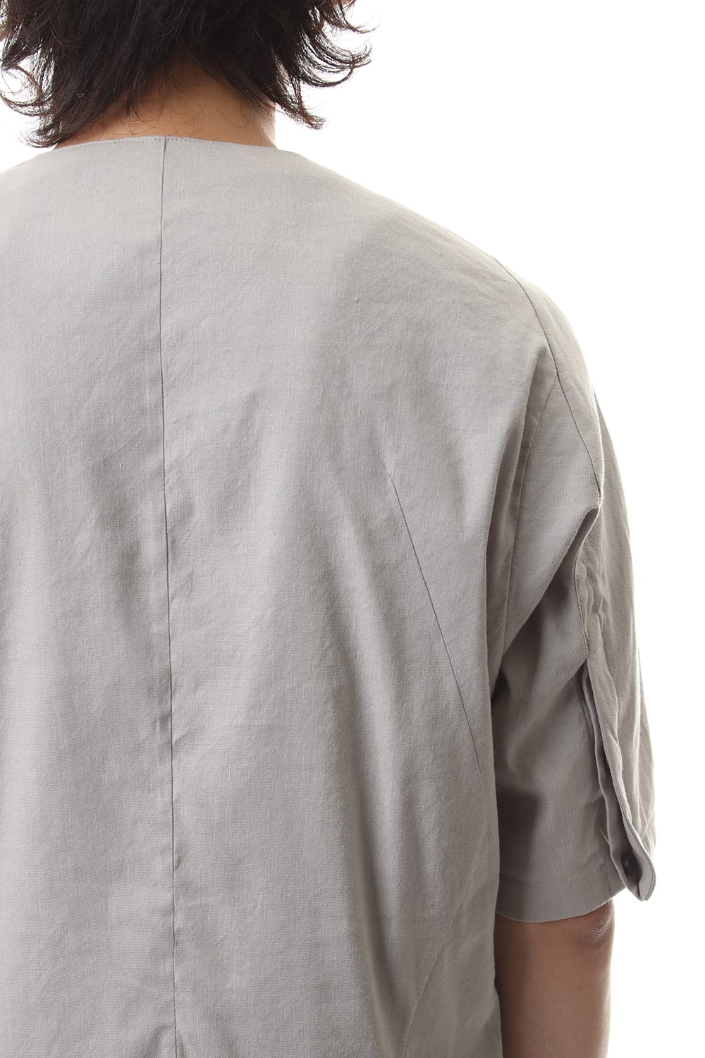 Stretch Linen × Viscose Minimal S/S Shirt