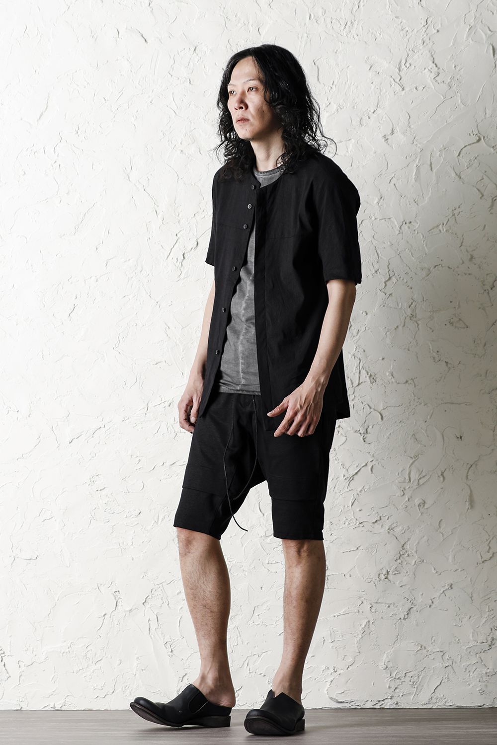 Stretch Linen × Viscose Minimal S/S Shirt