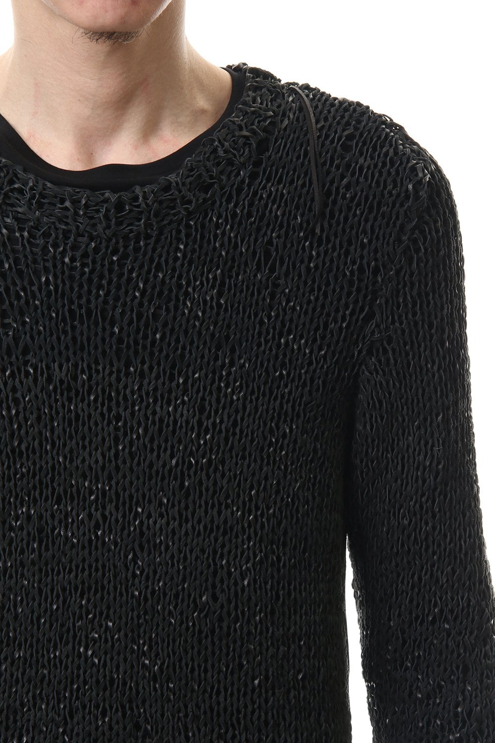 Sheep leather Knit pullover