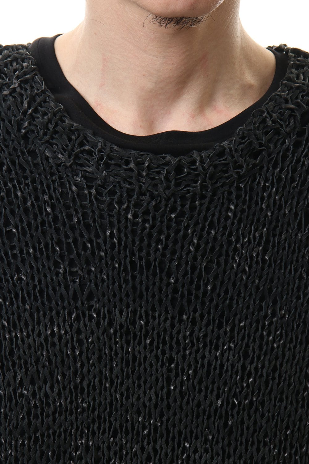 Sheep leather Knit pullover