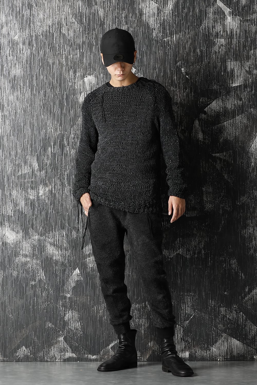Sheep leather Knit pullover