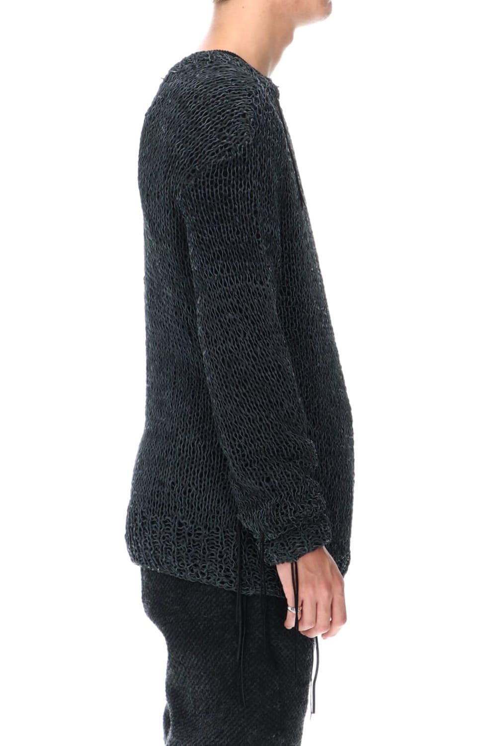 Sheep leather Knit pullover