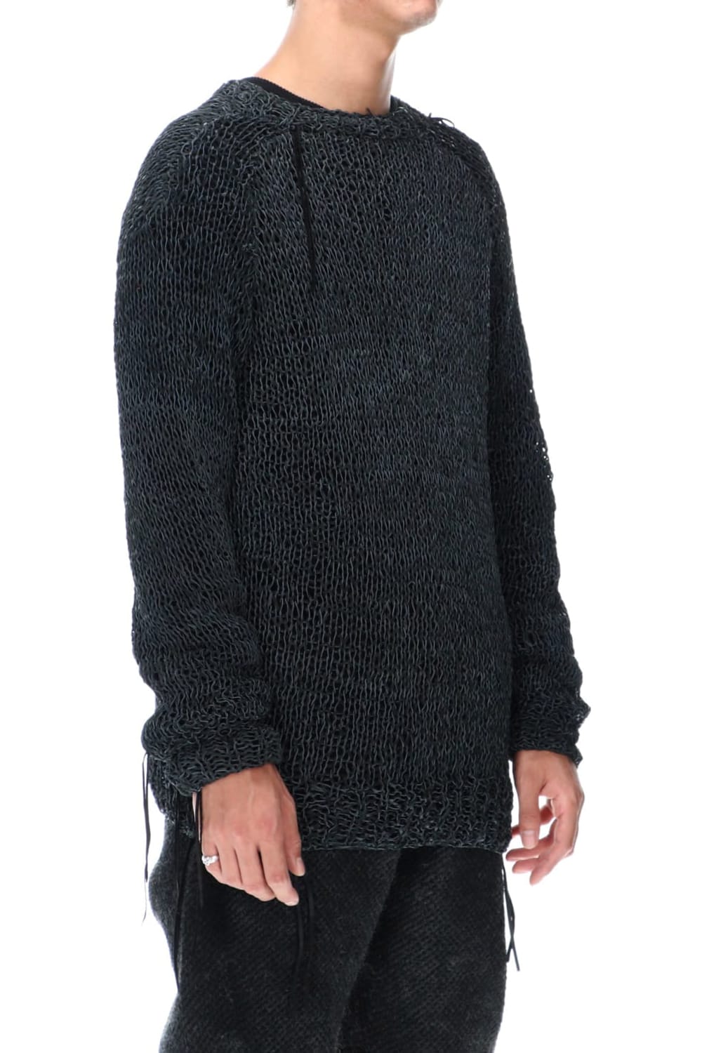 Sheep leather Knit pullover