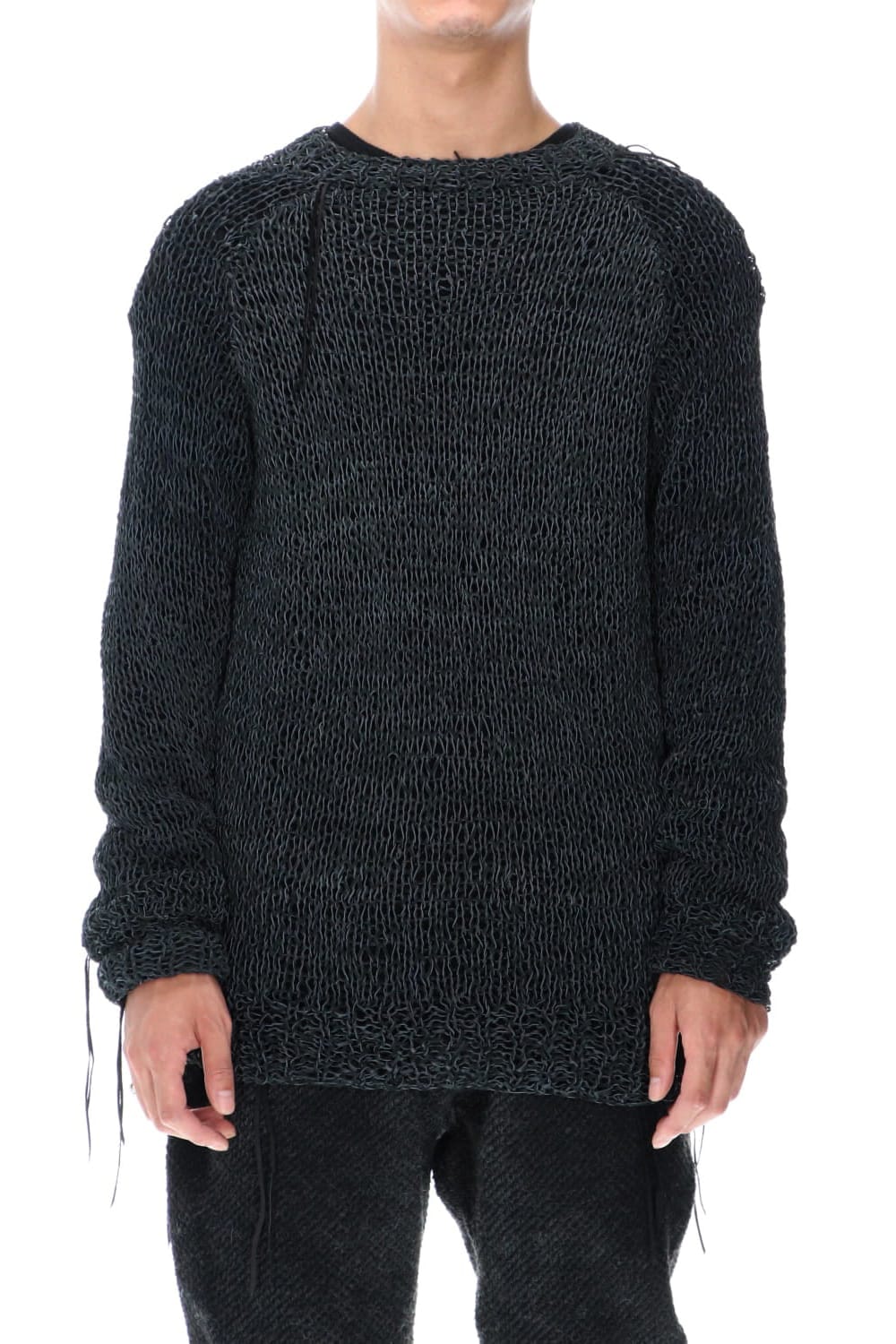 Sheep leather Knit pullover