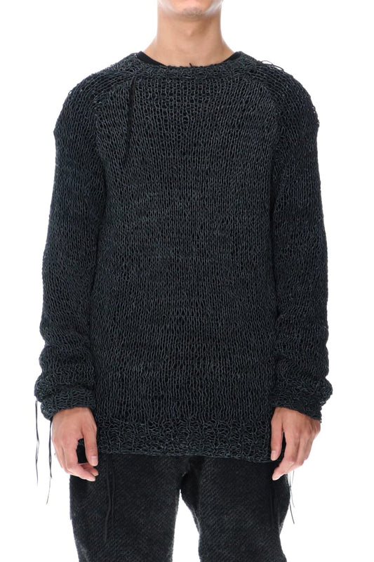 Sheep leather Knit pullover
