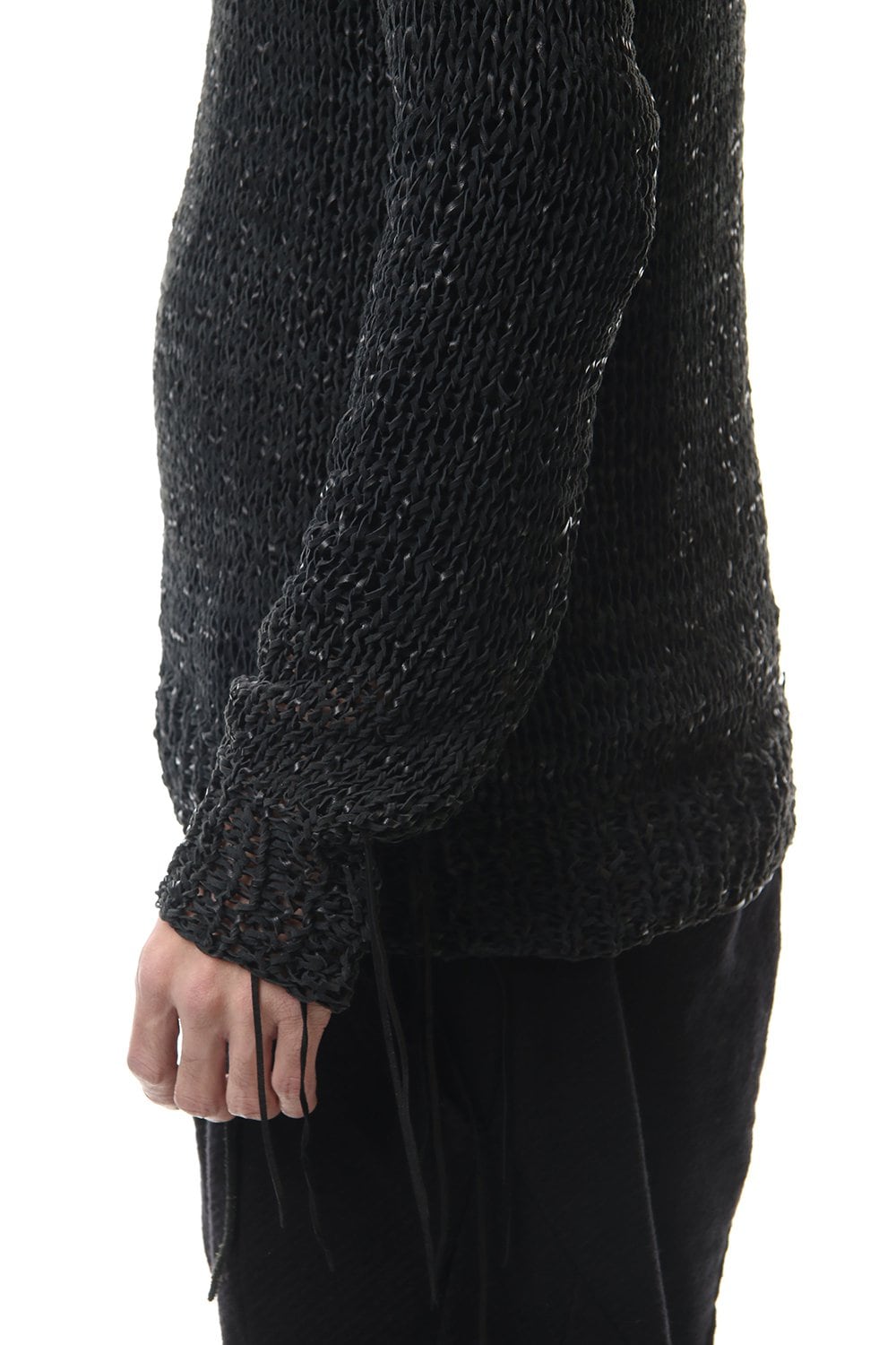Sheep leather Knit pullover