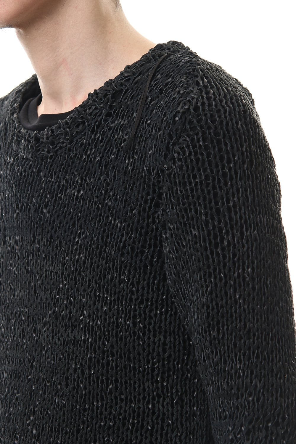 Sheep leather Knit pullover