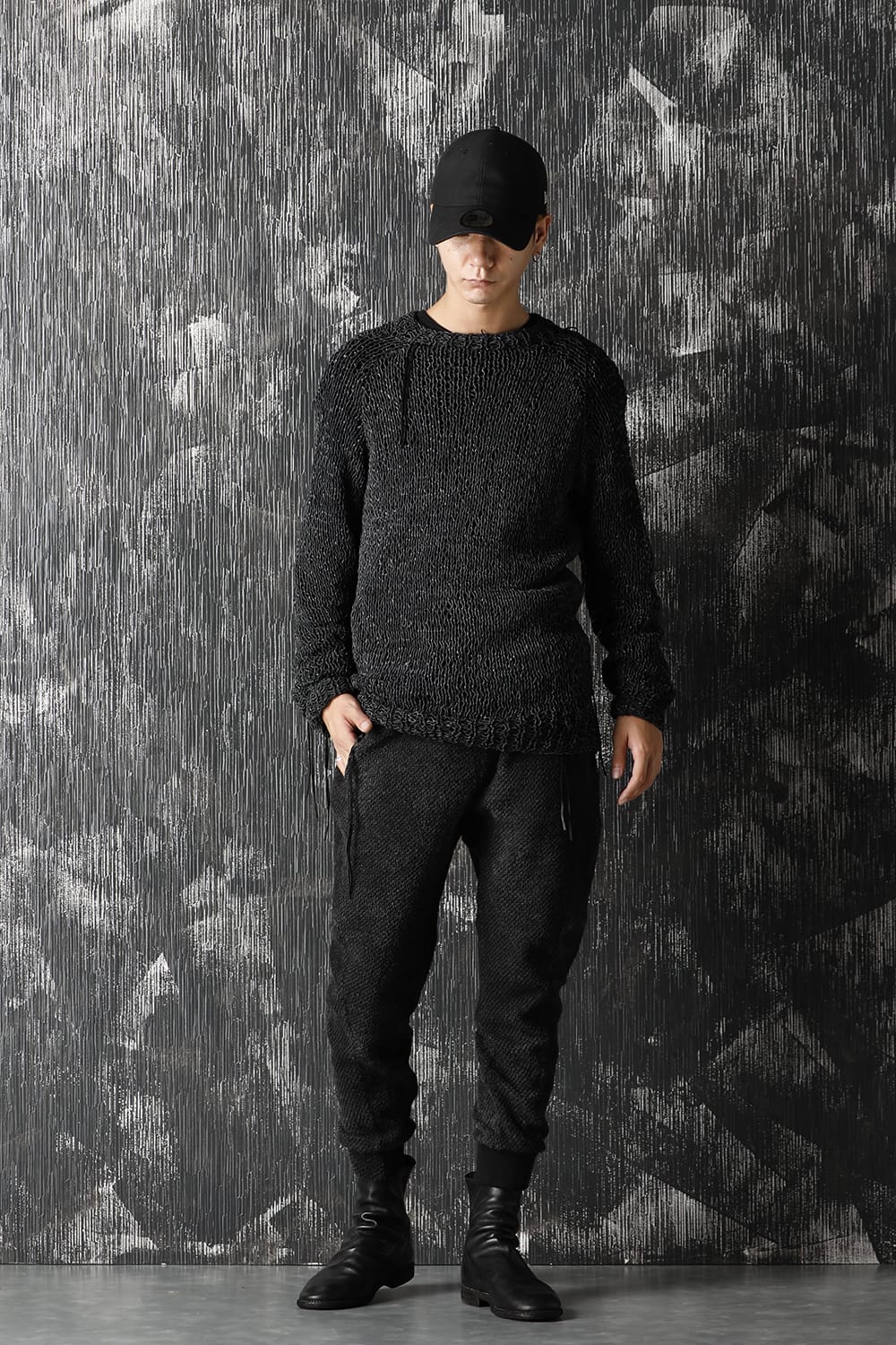 Sheep leather Knit pullover