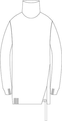 Merino Wool Knit High-Neck Pullover Black