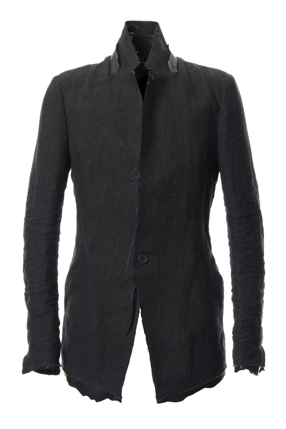 Rough leather x linen tailored Jacket - ST104-0029S