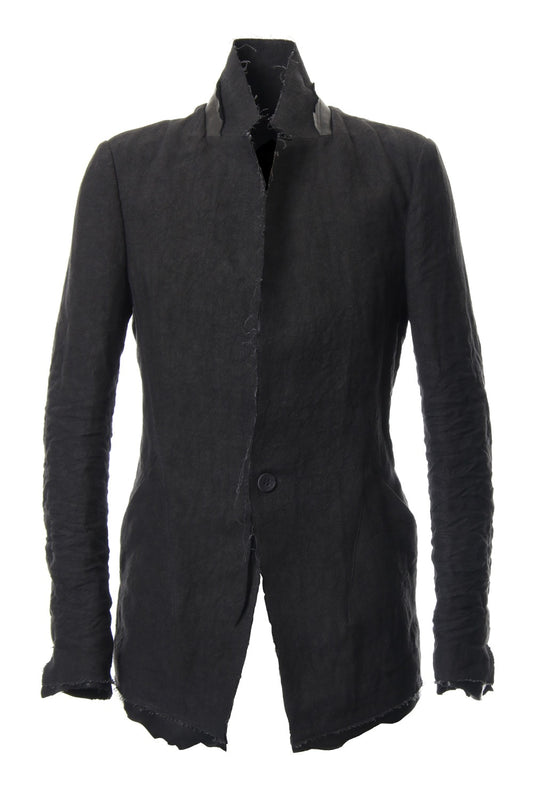 Rough leather x linen tailored Jacket - ST104-0029S
