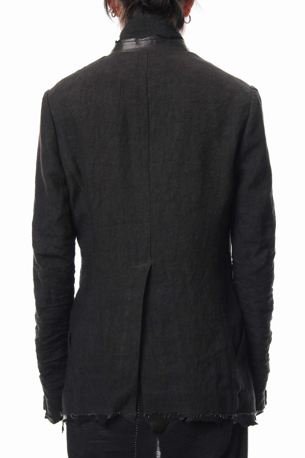 Rough leather x linen tailored Jacket - ST104-0029S
