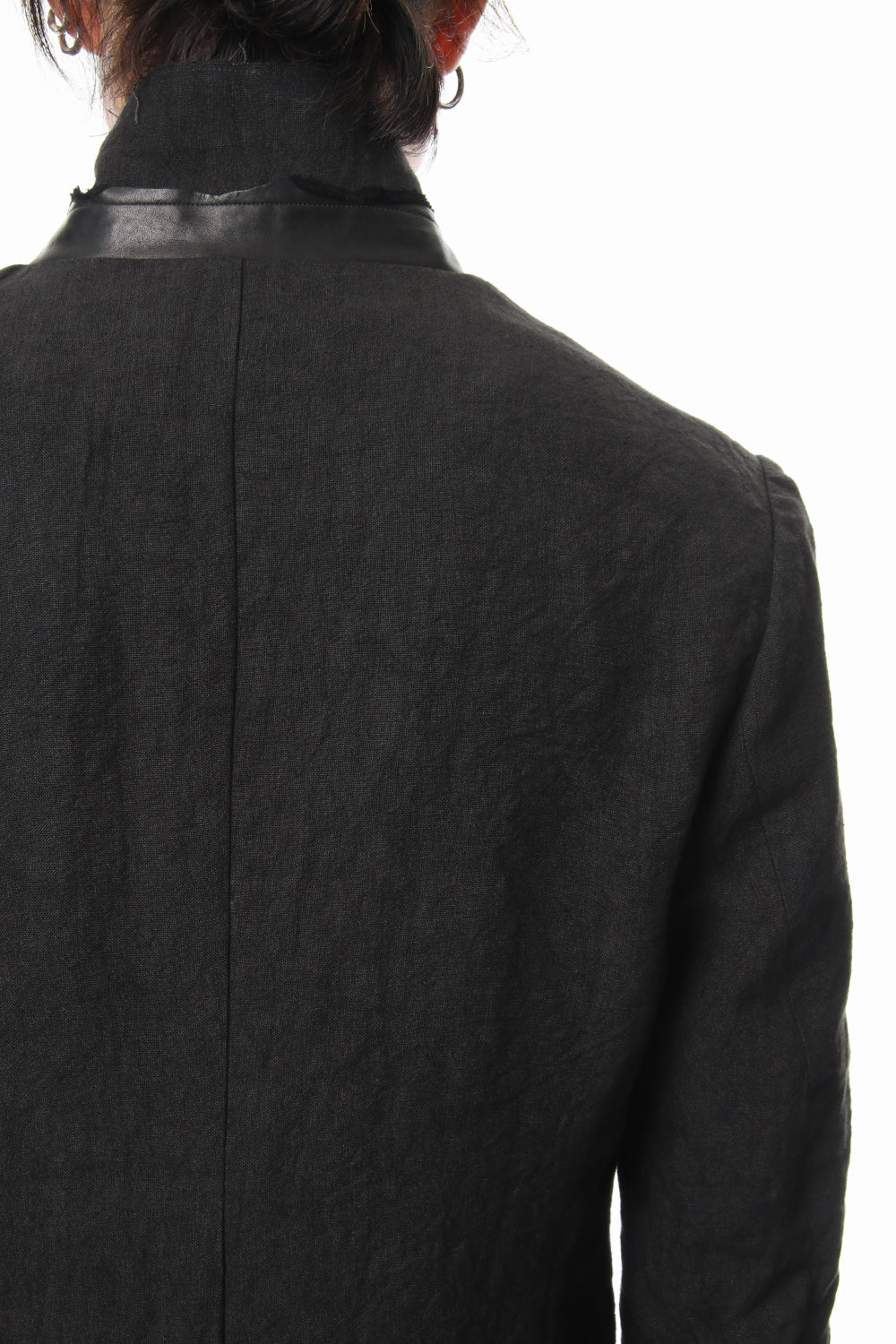 Rough leather x linen tailored Jacket - ST104-0029S