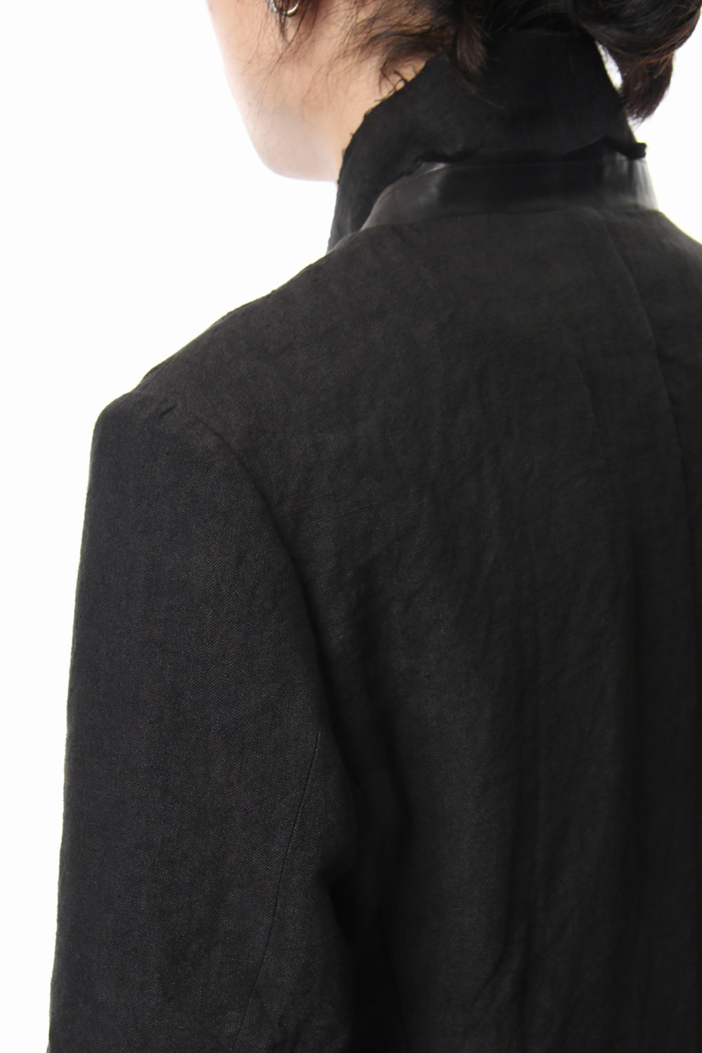 Rough leather x linen tailored Jacket - ST104-0029S