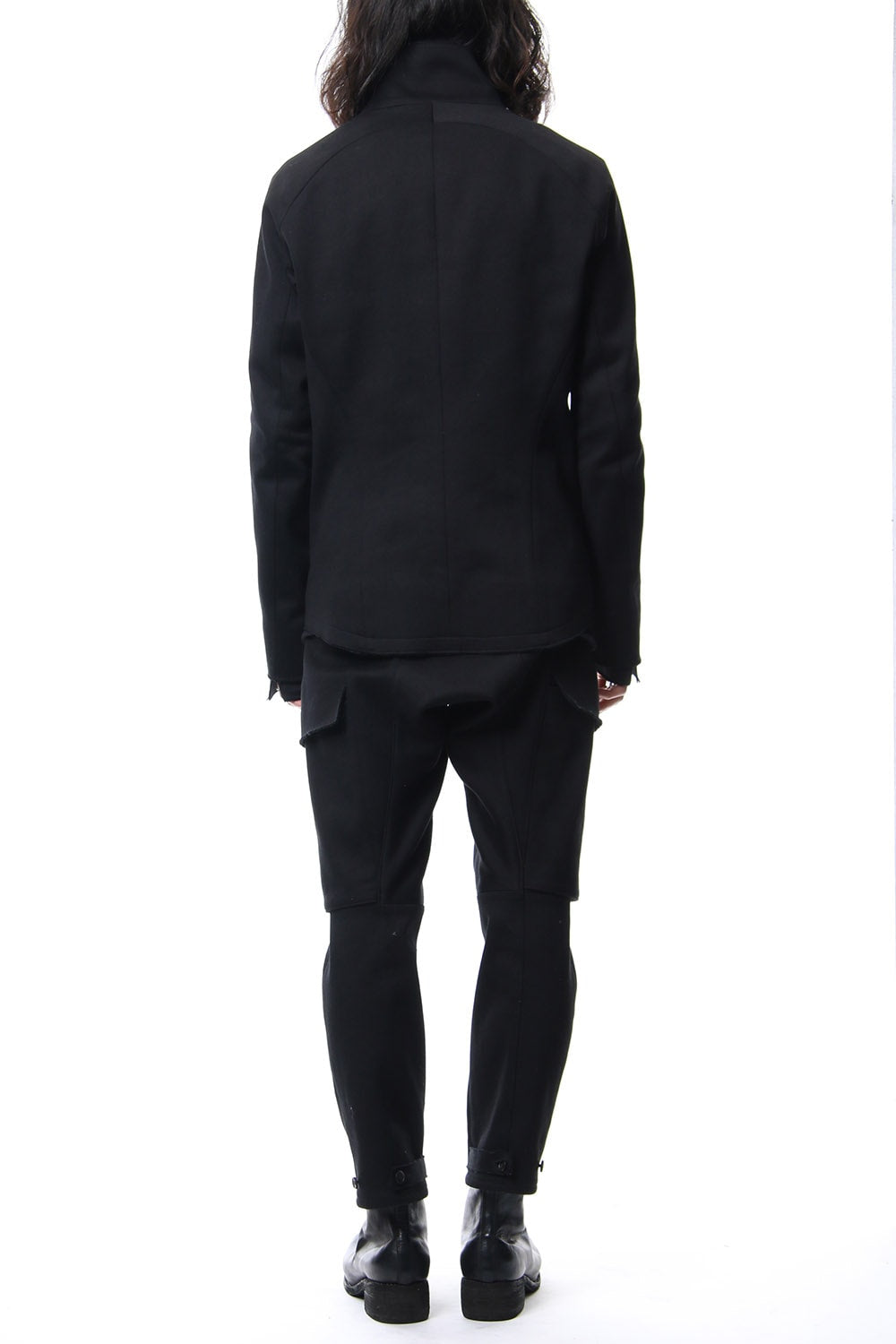 Heavy cotton jersey high neck jacket