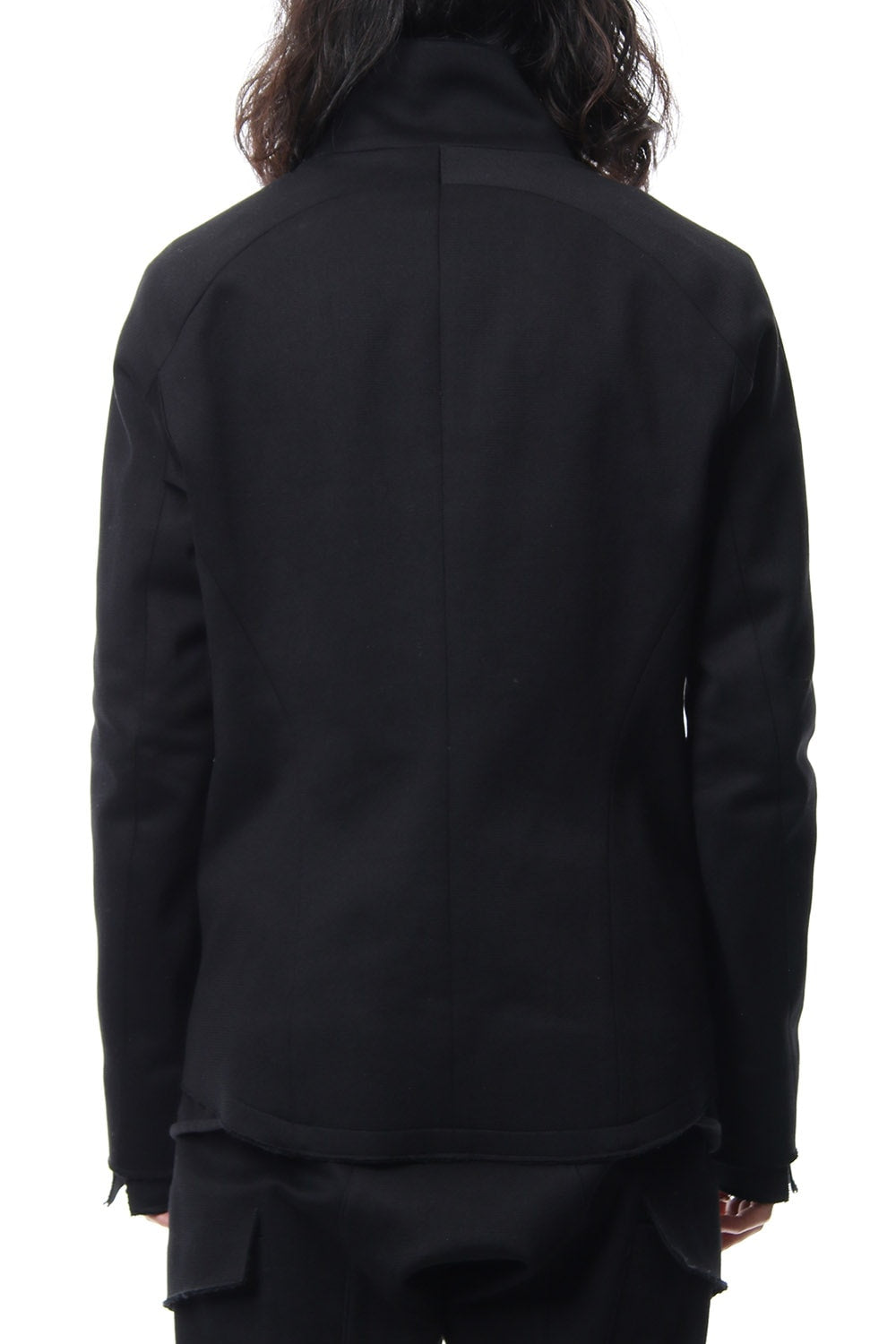 Heavy cotton jersey high neck jacket