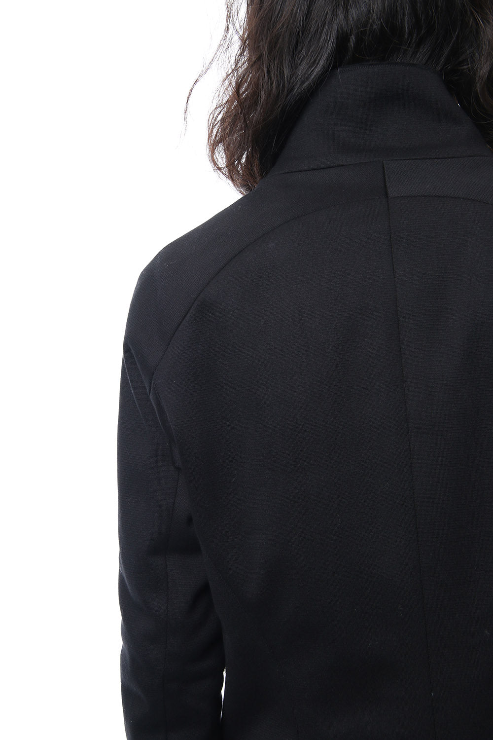 Heavy cotton jersey high neck jacket