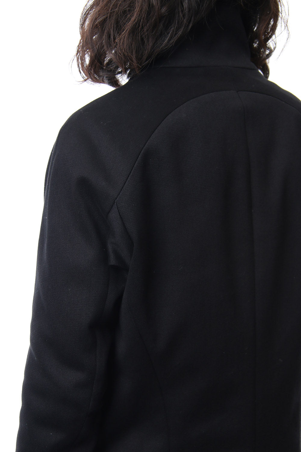 Heavy cotton jersey high neck jacket