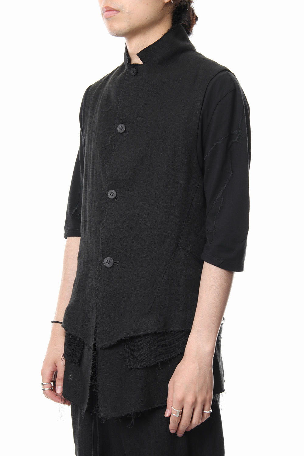 Linen tailored Vest - ST104-0059S