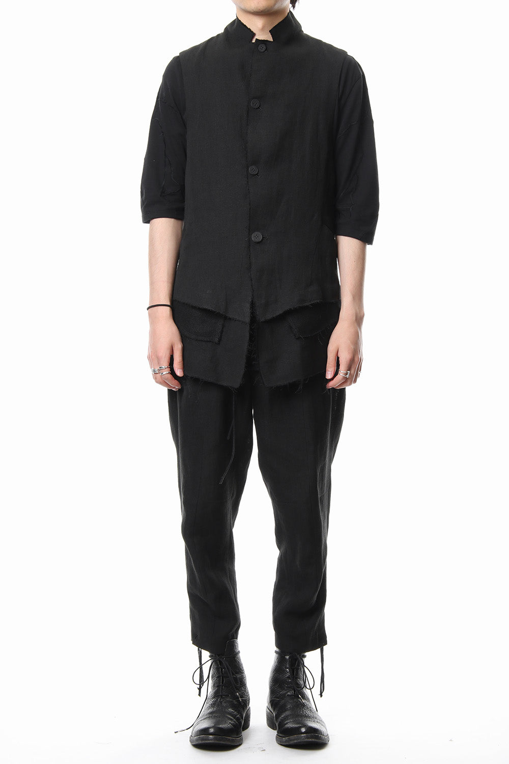 Linen tailored Vest - ST104-0059S