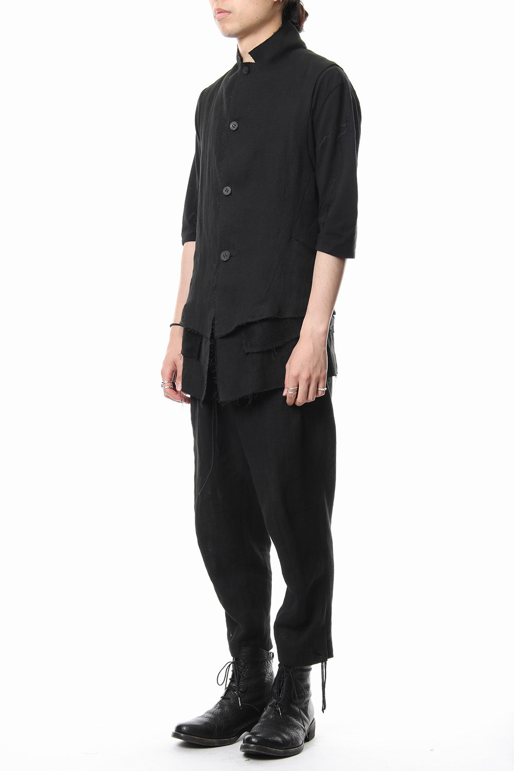 Linen tailored Vest - ST104-0059S