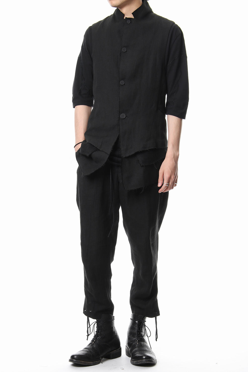 Linen tailored Vest - ST104-0059S