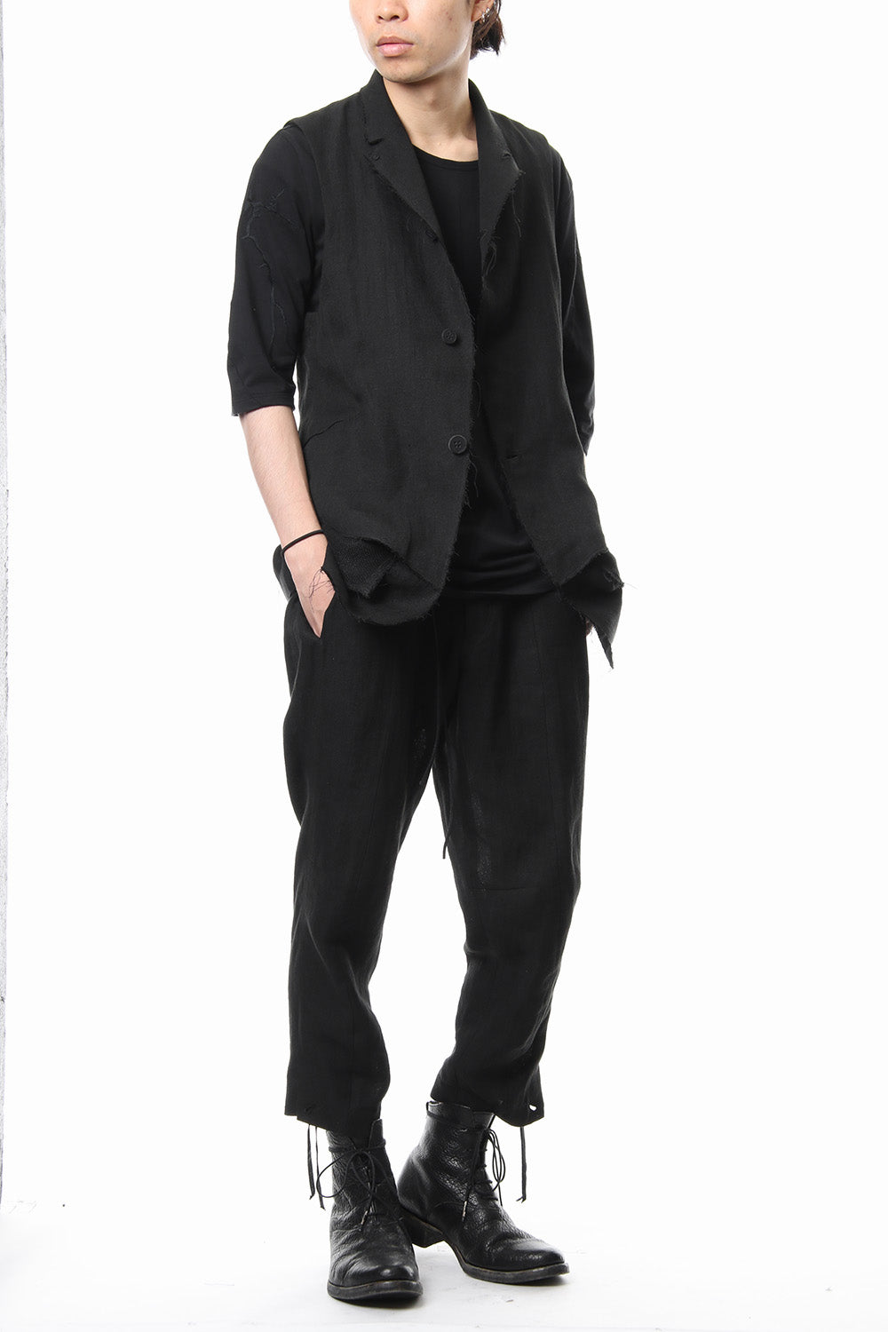 Linen tailored Vest - ST104-0059S