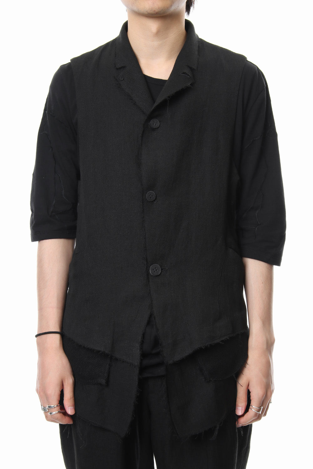 Linen tailored Vest - ST104-0059S