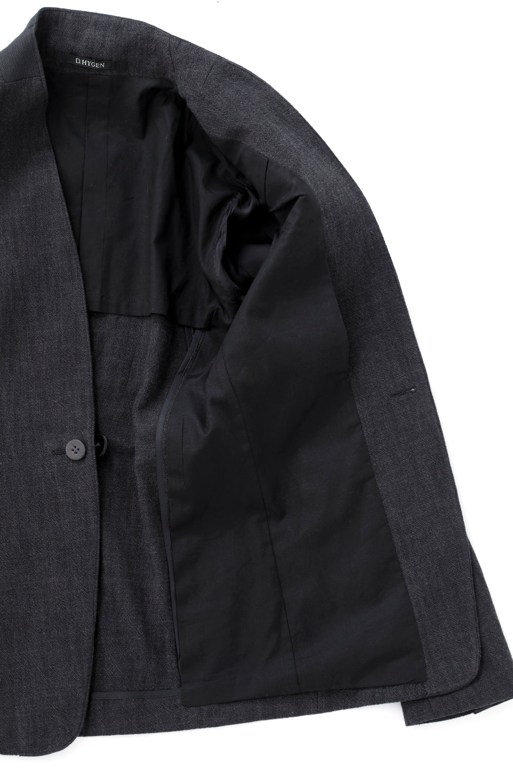 No Lapel Tailored Jacket Black