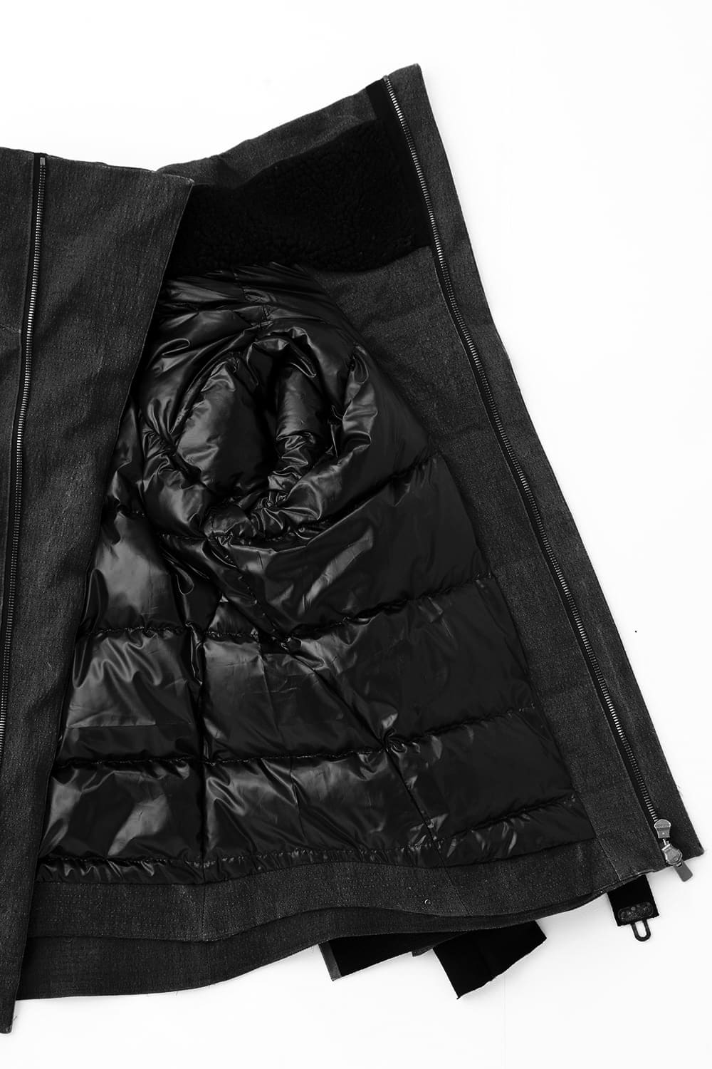 Dimple Washer Cotton Stretch Ripstop Down Jacket Black