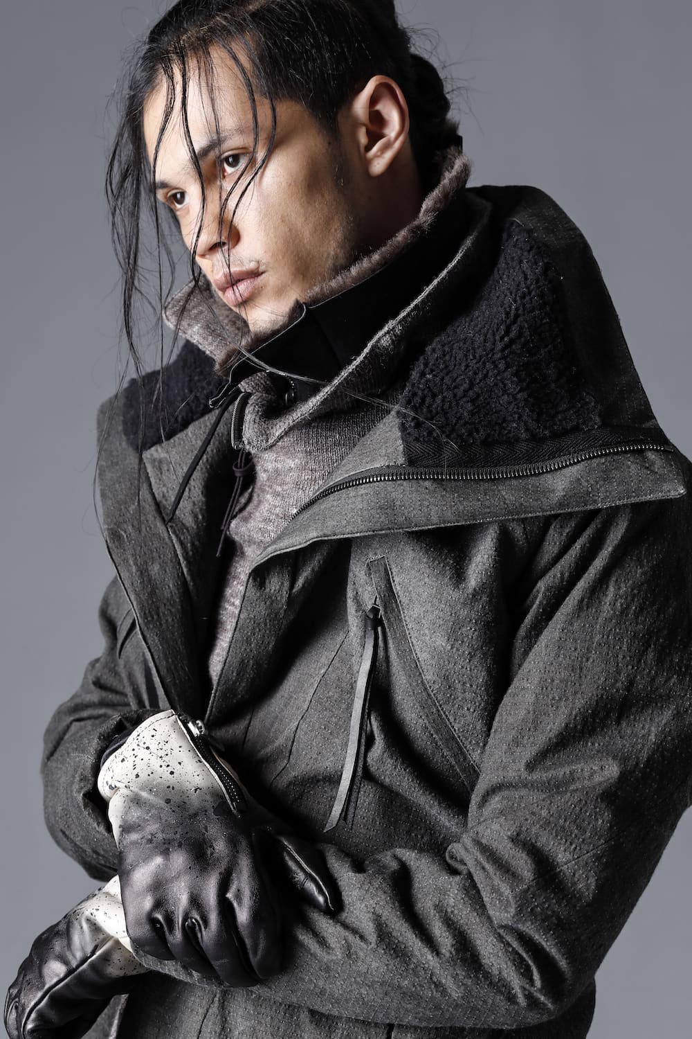 Dimple Washer Cotton Stretch Ripstop Down Jacket Dust