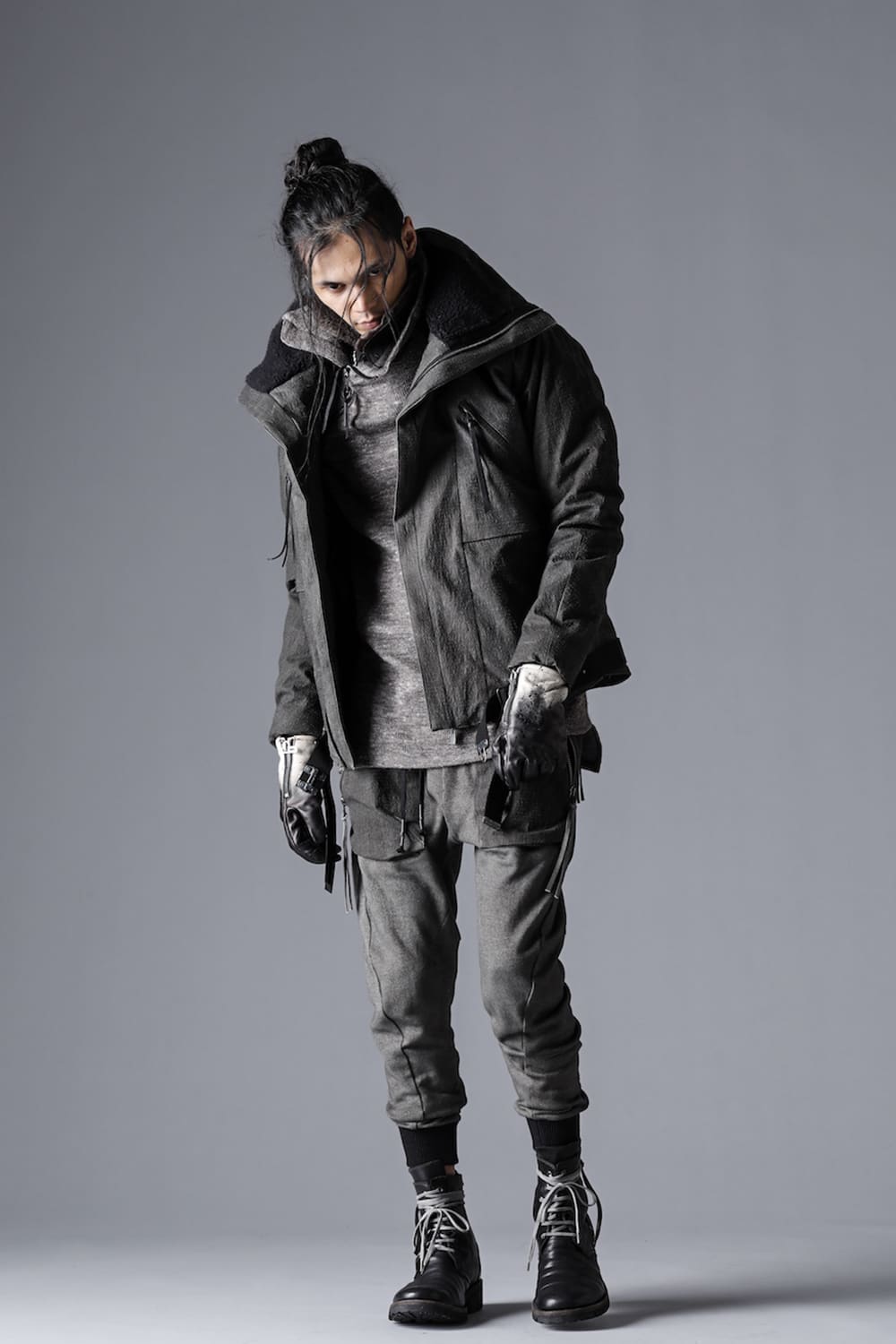 Dimple Washer Cotton Stretch Ripstop Down Jacket Dust