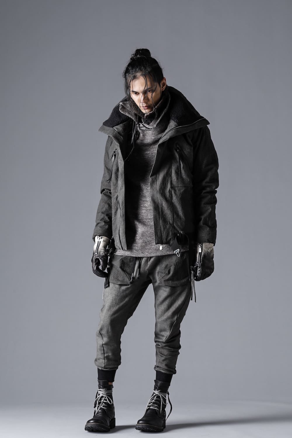 Dimple Washer Cotton Stretch Ripstop Down Jacket Dust