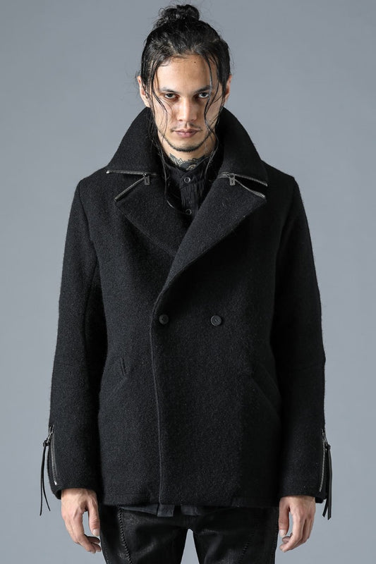 Harris Tweed Washer P-Coat Black