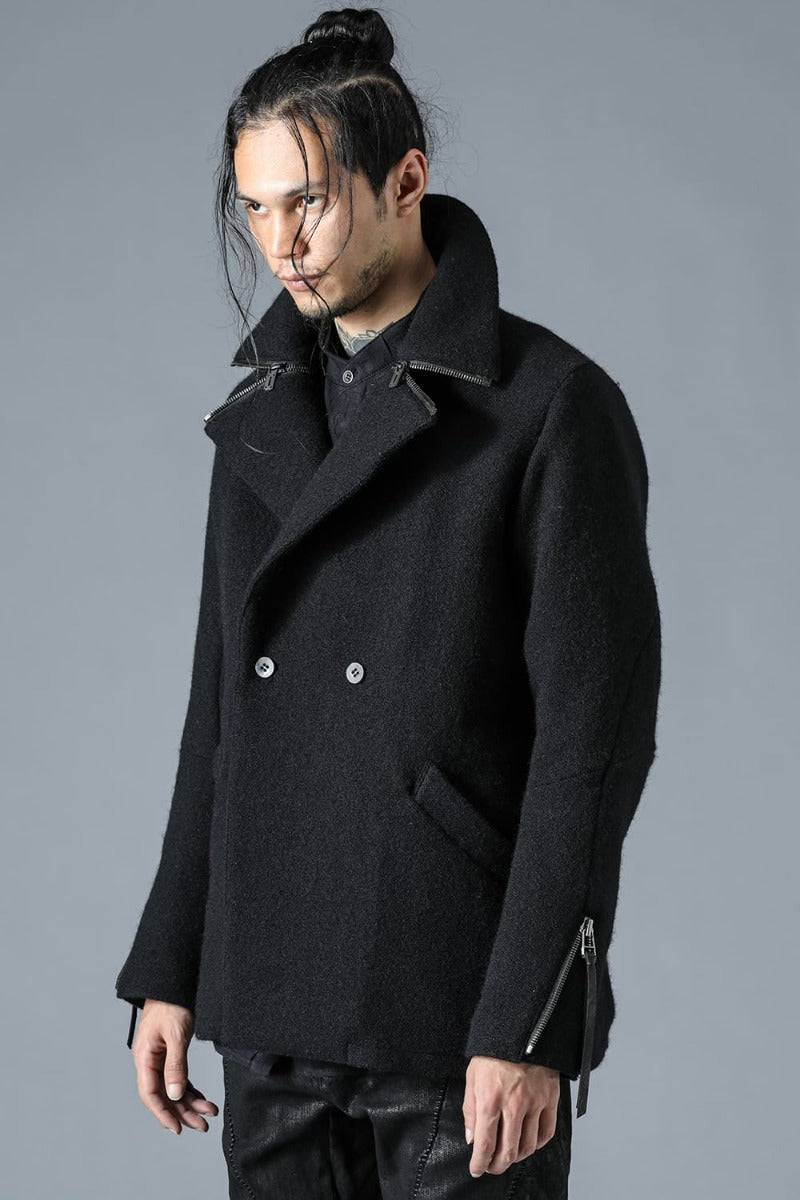 Harris Tweed Washer P-Coat Black