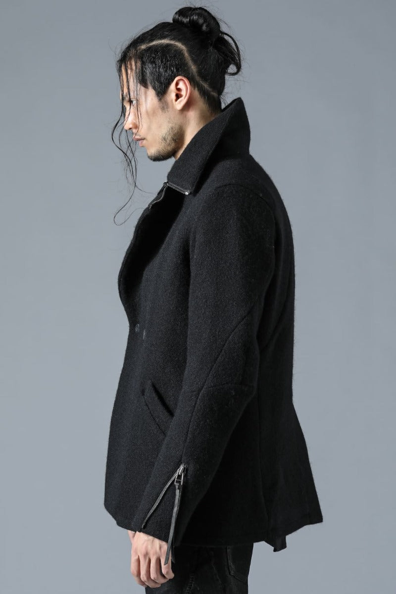 Harris Tweed Washer P-Coat Black